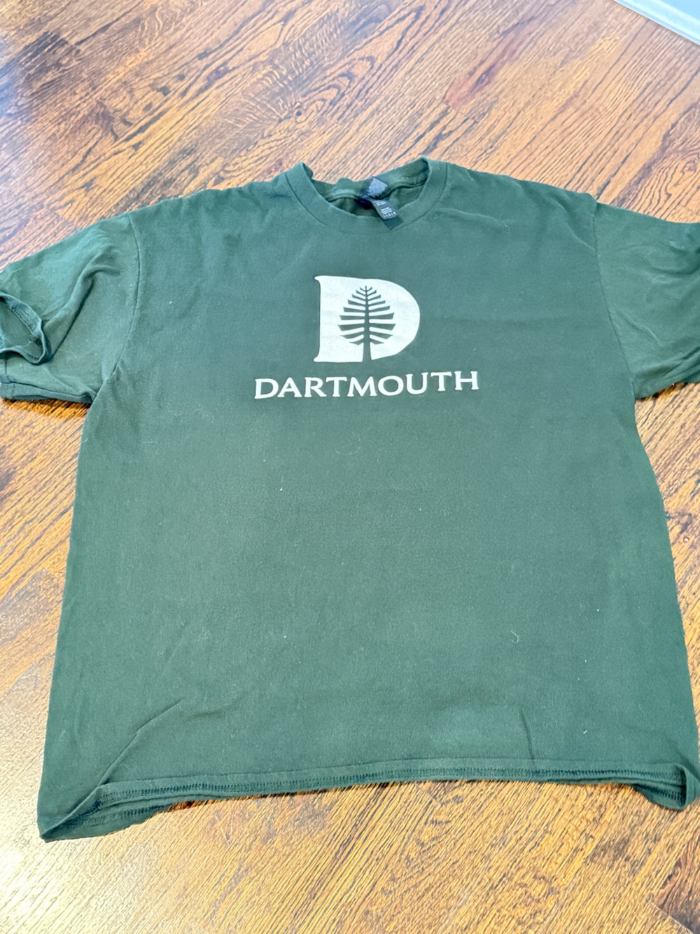 Gildan Dartmouth Short-Sleeve Tee in Dark Green with White Logo
